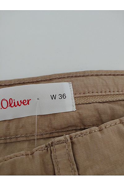 s.OLIVER Béžové bavlněné cargo kraťasy s kapsami Vel. 36 | s.OLIVER | obrázek 5