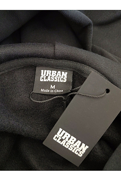 URBAN CLASSICS Dámská černá bavlněná mikina s kapucí přes hlavu Velikost M | URBAN CLASSICS | obrázek 5