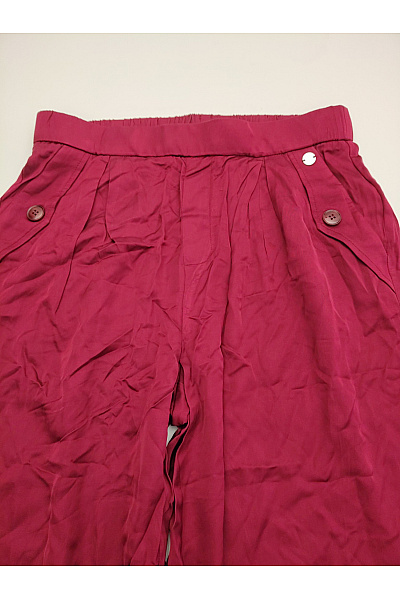 Červené široké kalhoty s vysokým pasem Vel. 40 | Unimoda | obrázek 4