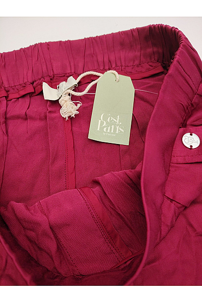 Červené široké kalhoty s vysokým pasem Vel. 40 | Unimoda | obrázek 5