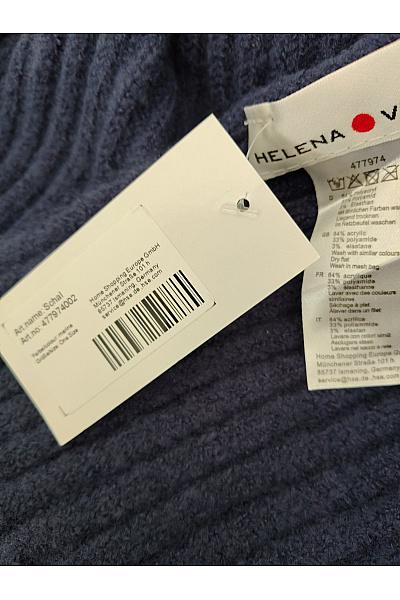 HELENA VERA Modrá pletená šála s kamínky Velikost One Size | HELENA VERA | obrázek 7