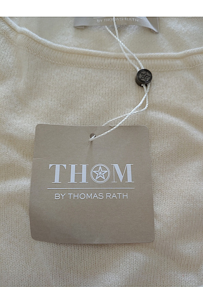 THOM By Thomas Rath Béžový vlněný pruhovaný pulovr s lodičkovým výstřihem Velikost IT 42 | THOM By Thomas Rath | obrázek 6