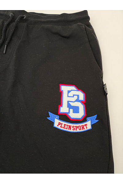 PLEIN SPORT Černé bavlněné teplákové kraťasy s potiskem Vel. XL | PLEIN SPORT | obrázek 2