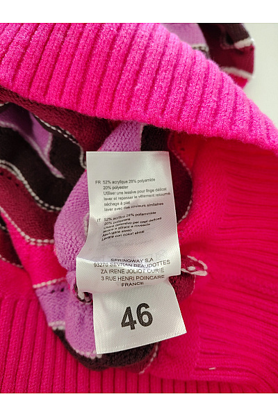 Jana Ina Barevný vzorovaný pletený pulovr se stojáčkem Vel. IT 46 | Jana Ina | obrázek 8
