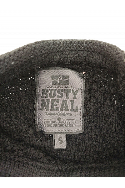 RUSTY NEAL Černý chlapecký pletený svetr s texturovaným vzorem Vel. S | RUSTY NEAL | obrázek 5