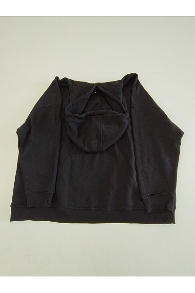 Pánská černá bavlněná oversized mikina s kapucí přes hlavu Vel. 3XL | Unimoda | obrázek 3