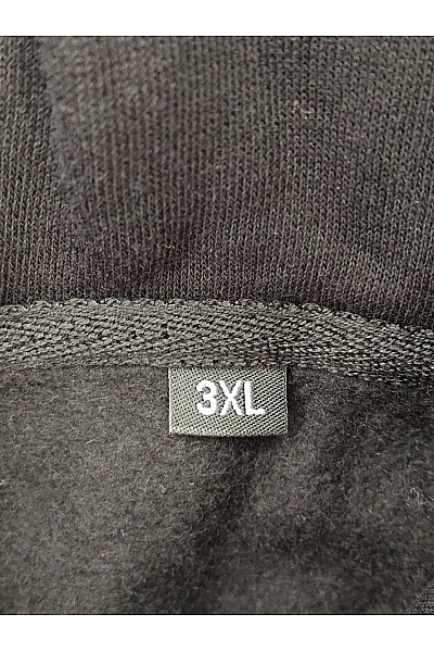 Pánská černá bavlněná oversized mikina s kapucí přes hlavu Vel. 3XL | Unimoda | obrázek 5