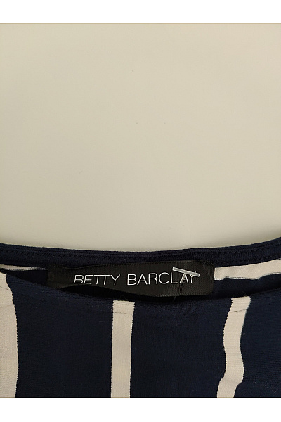 BETTY BARCLAY Černobílé pruhované zavinovací šaty midi Velikost M | BETTY BARCLAY | obrázek 3