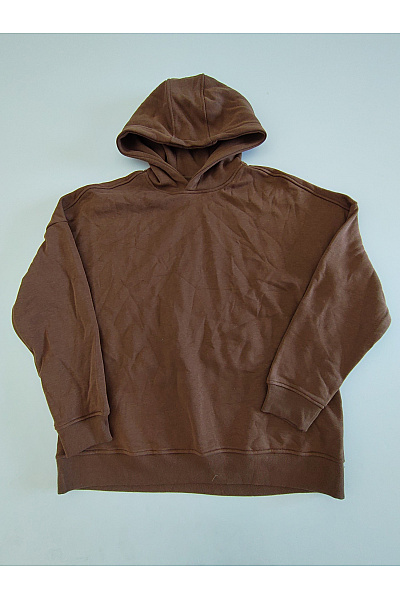 Pánská hnědá bavlněná mikina s kapucí oversized Vel. S | Unimoda | obrázek 2