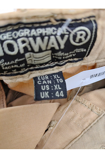 Geographical Norway Béžové bavlněné cargo kraťasy s kapsami Velikost XL | Geographical Norway | obrázek 7