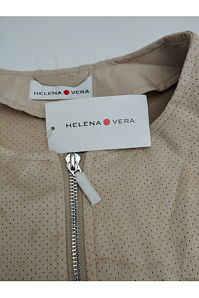HELENA VERA Béžová přechodová bunda se zipem Vel. DE 40 | HELENA VERA | obrázek 10