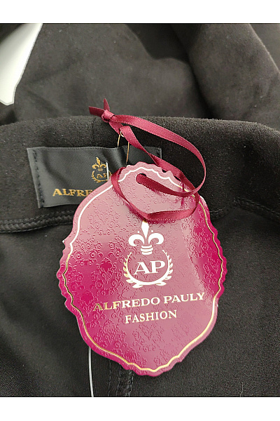 Alfredo Pauly Černé elegantní společenské kalhoty s puky Vel. DE 48 | Alfredo Pauly | obrázek 7