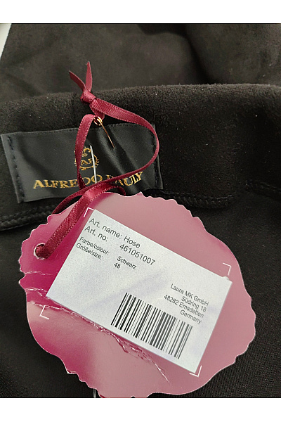 Alfredo Pauly Černé elegantní společenské kalhoty s puky Vel. DE 48 | Alfredo Pauly | obrázek 8