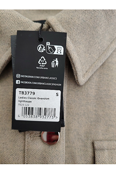 URBAN CLASSICS Dámská khaki košilová přechodová bunda oversize Velikost S | URBAN CLASSICS | obrázek 6