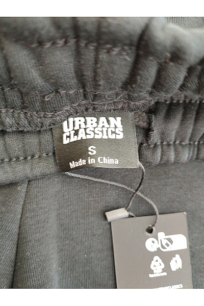URBAN CLASSICS Černé bavlněné tepláky s vysokým pasem Vel. S | URBAN CLASSICS | obrázek 5