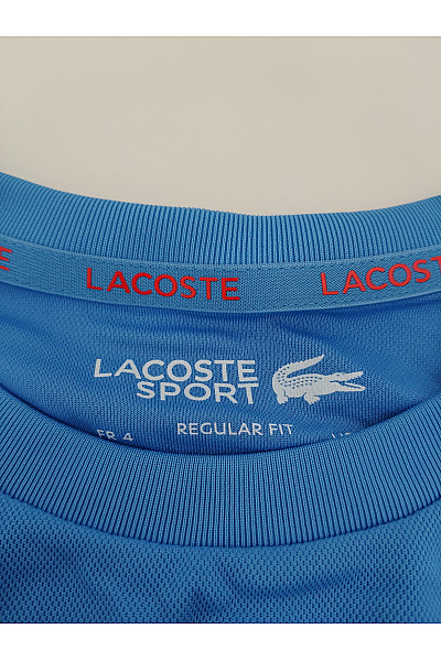 LACOSTE Modré sportovní tričko s krátkým rukávem a raglánovým Velikost US M | LACOSTE | obrázek 4