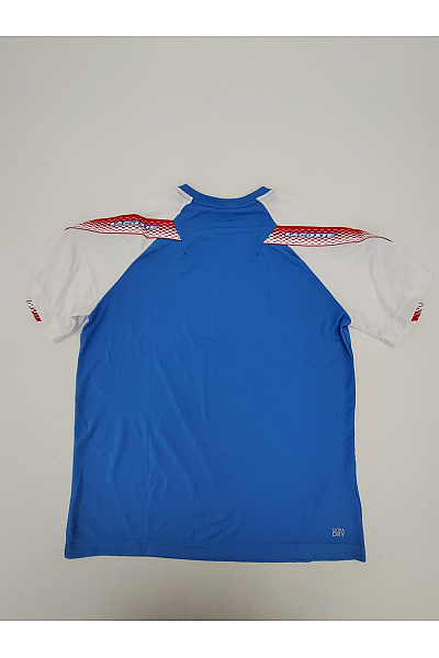 LACOSTE Modré sportovní tričko s krátkým rukávem a raglánovým Velikost US M | LACOSTE | obrázek 7