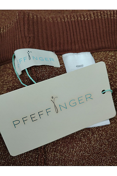 PFEFFINGER Hnědé pletené úpletové tepláky s kapsami Velikost DE 46 | PFEFFINGER | obrázek 8