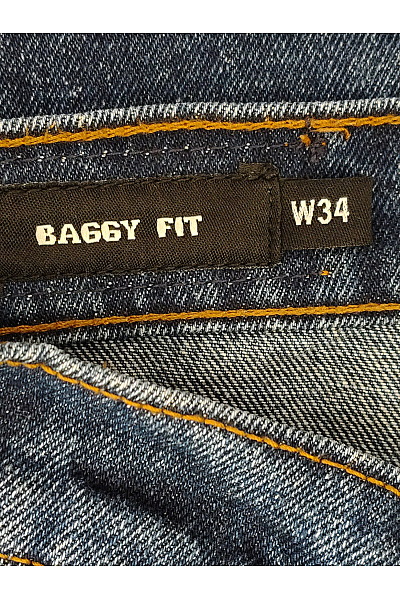 URBAN CLASSICS Pánské modré bavlněné džíny volné baggy Vel. US 34 | URBAN CLASSICS | obrázek 8
