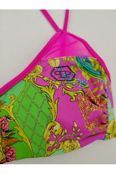 Philipp Plein Barevné květinové bikini vrchní díl plavek s kamínky Velikost S | Philipp Plein | obrázek 2