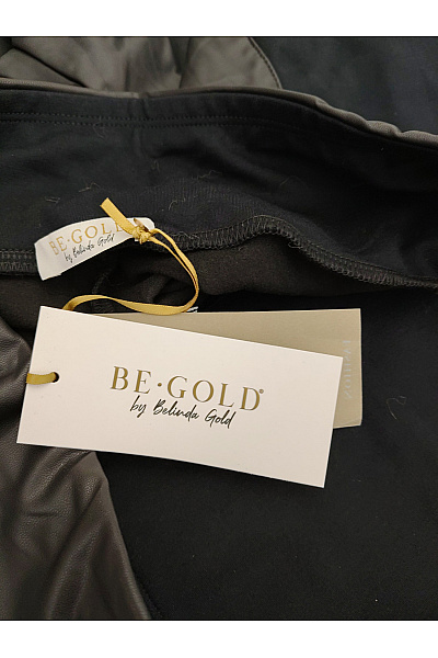 Belinda Gold Černé koženkové kalhoty s vysokým pasem Vel. DE 42 | Belinda Gold | obrázek 7
