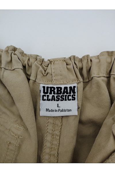 URBAN CLASSICS Bavlněné khaki cargo kalhoty s kapsami na stehnech Velikost L | URBAN CLASSICS | obrázek 6