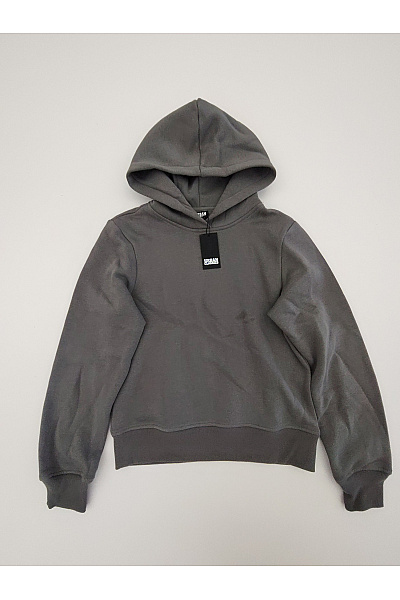 URBAN CLASSICS Dámská šedá bavlněná mikina s kapucí přes hlavu Vel. XS | URBAN CLASSICS | obrázek 2