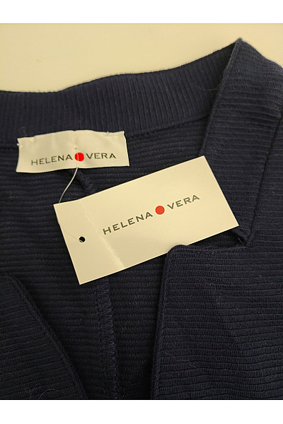 HELENA VERA Dámská modrá mikina na zip s dlouhým rukávem elegantní Velikost DE 42 | HELENA VERA | obrázek 7