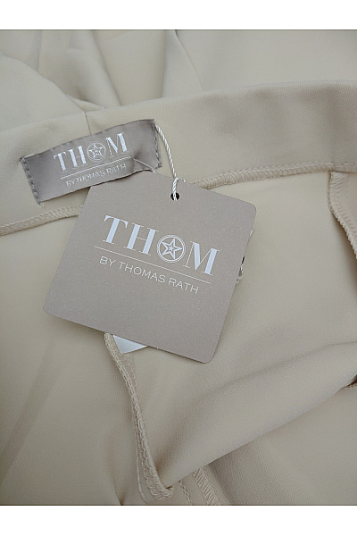 THOM By Thomas Rath Béžové elegantní společenské kalhoty s puky Vel. DE 22 | THOM By Thomas Rath | obrázek 8