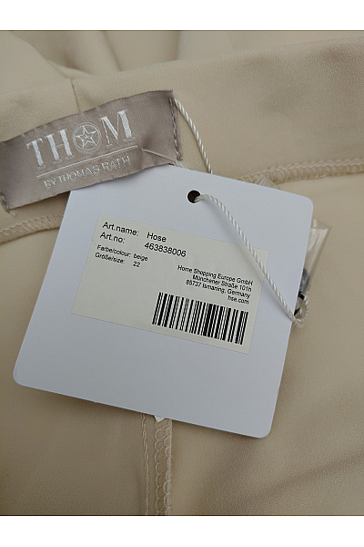 THOM By Thomas Rath Béžové elegantní společenské kalhoty s puky Vel. DE 22 | THOM By Thomas Rath | obrázek 9
