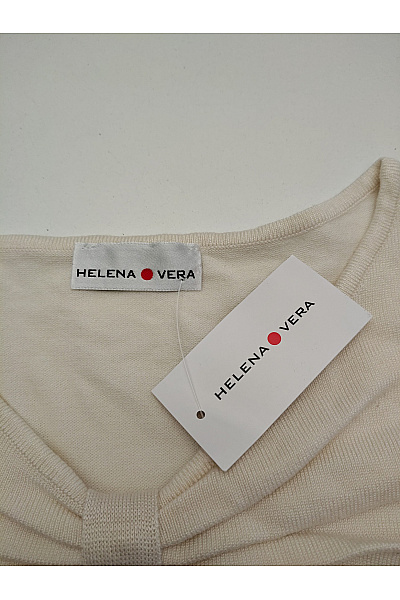 HELENA VERA Béžová elegantní halenka s mašlí a 3/4 rukávem Vel. IT 44 | HELENA VERA | obrázek 5