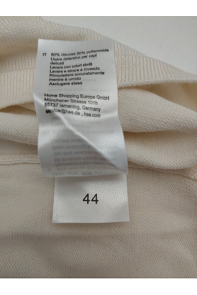 HELENA VERA Béžová elegantní halenka s mašlí a 3/4 rukávem Vel. IT 44 | HELENA VERA | obrázek 10