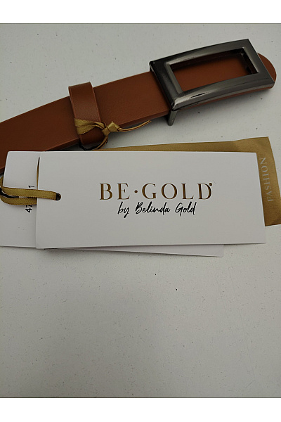 Belinda Gold Hnědý smart casual pásek Vel. EU 38/40 | Belinda Gold | obrázek 6