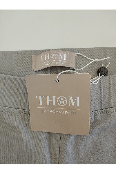 THOM By Thomas Rath Bavlněné khaki kalhoty s pružným pasem Vel. DE 21 | THOM By Thomas Rath | obrázek 9