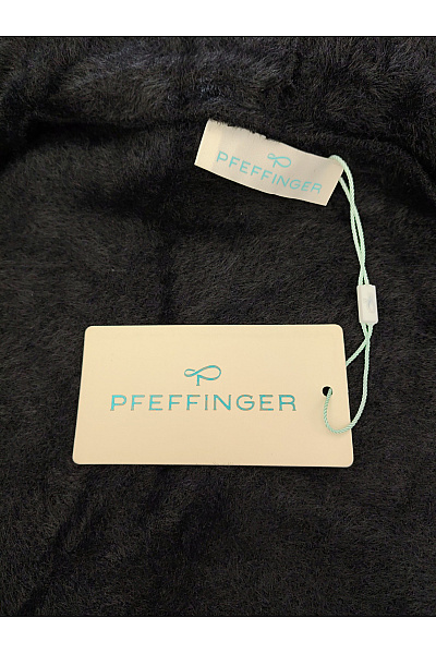 PFEFFINGER Černý chlupatý kabát s kapucí Vel. DE 36 | PFEFFINGER | obrázek 7