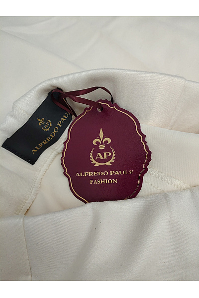 Alfredo Pauly Bílé elegantní kalhoty s puky Vel. DE 42 | Alfredo Pauly | obrázek 9