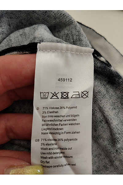 OVANTI Černobílý vzorovaný asymetrický pulovr s dlouhým rukávem Vel. DE 44 | OVANTI | obrázek 7