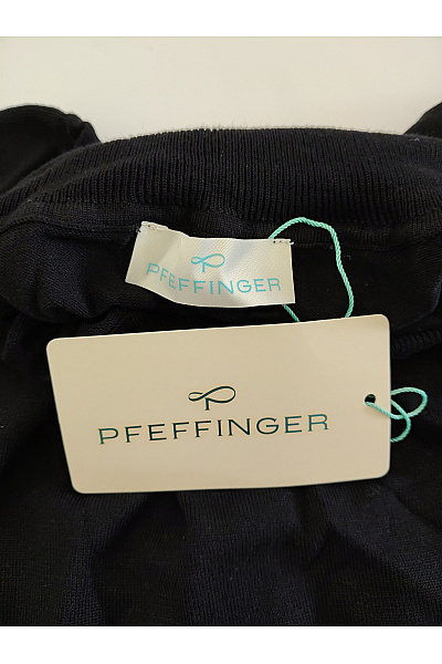 PFEFFINGER Černý elegantní dámský svetřík se stojáčkem a krátkým rukávem Velikost DE 42 | PFEFFINGER | obrázek 6