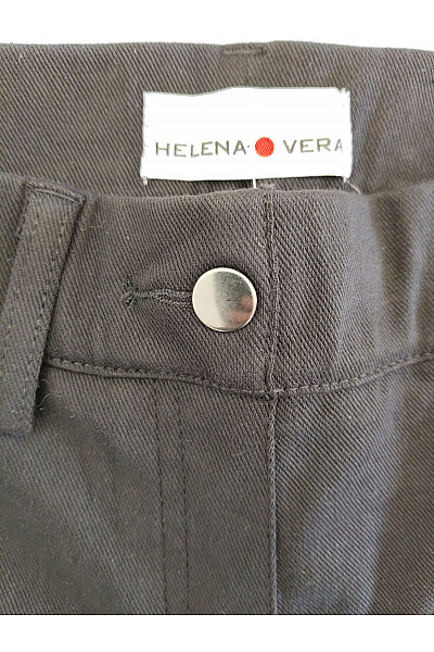 HELENA VERA Dámské černé bavlněné kalhoty s vysokým pasem Velikost DE 40/42 | HELENA VERA | obrázek 5