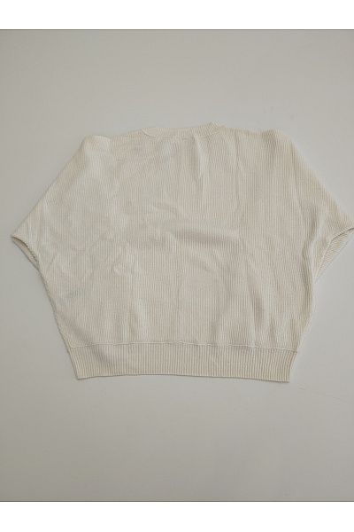 C'est tout Béžový pletený žebrovaný oversized pulovr Velikost EU 36 | C'est tout | obrázek 6