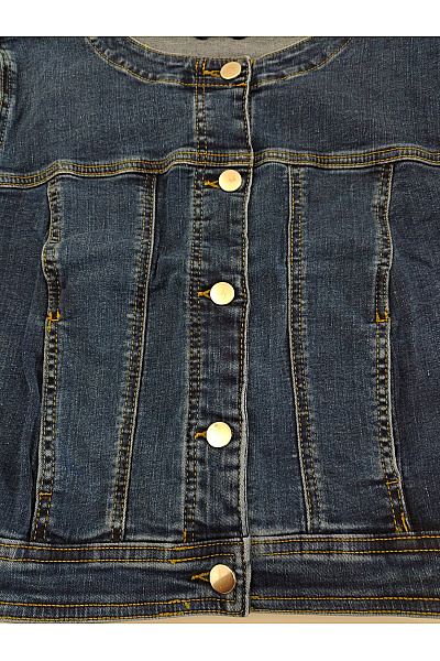 Let's Dress Dámská bavlněná denimová bunda krátká do pasu Velikost DE 36 | Let's Dress | obrázek 4