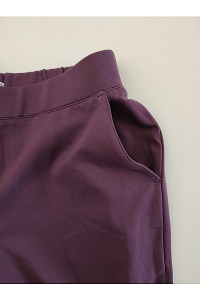 curvy me Fialové dámské kalhoty s kapsami pružným pasem Velikost DE 40 | curvy me | obrázek 4