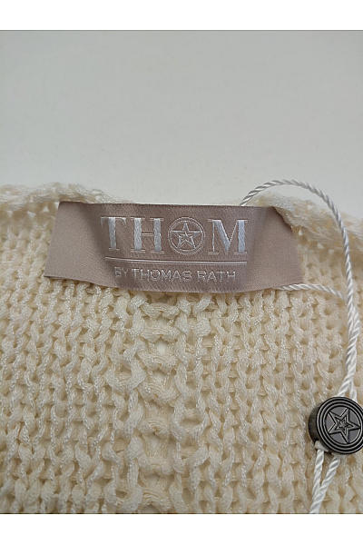 THOM By Thomas Rath Béžový bavlněný pletený pulovr basic Velikost DE 38 | THOM By Thomas Rath | obrázek 7