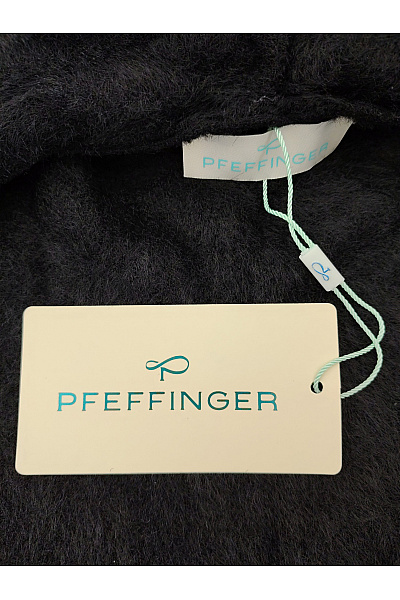 PFEFFINGER Černý krátký chlupatý kabát s kapucí Vel. DE 44 | PFEFFINGER | obrázek 6