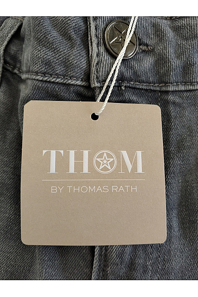 THOM By Thomas Rath Dámské šedé bavlněné džíny rovné seprané vyšisované Velikost DE 44 | THOM By Thomas Rath | obrázek 6