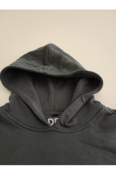 def Černá bavlněná oversized mikina s kapucí a klokaní kapsou Velikost EU M | def | obrázek 4