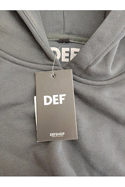 def Černá bavlněná oversized mikina s kapucí a klokaní kapsou Velikost EU M | def | obrázek 8