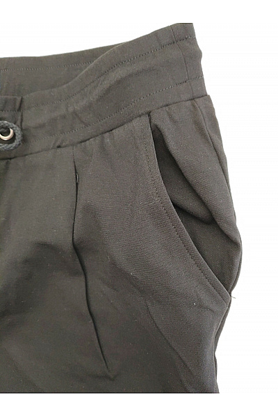 fiora blue Černé dámské chino kalhoty s vysokým pasem a zavazováním Velikost DE 42 | fiora blue | obrázek 3