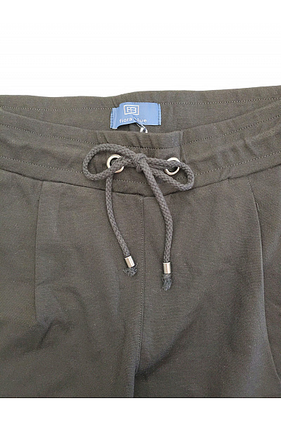 fiora blue Černé dámské chino kalhoty s vysokým pasem a zavazováním Velikost DE 42 | fiora blue | obrázek 4
