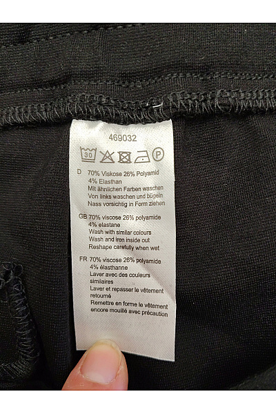 fiora blue Černé dámské chino kalhoty s vysokým pasem a zavazováním Velikost DE 42 | fiora blue | obrázek 9